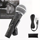 Microfono Dinámico SM58 Profesional - Construcción Robusta, Rejilla de Reducción de Ruido, Compatible con USB (Sin Necesidad de Pilas) - Ideal para Conciertos en Vivo, Karaoke, Podcasts, Iglesias y Estudios Caseros - Perfecto para Profesionales y Princip