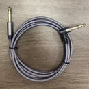 Cable de audio de alta calidad 6.5 mm con doble blindaje - Cancelación de ruido, conectores redondos dorados y negros, ideal para guitarra, bajo, pedales de efectos y presentaciones en vivo, cable de audio profesional y duradero