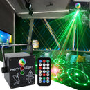 Luces LED escénicas YSH 3 en 1 con control remoto, proyección RGB estroboscópica para DJ y discoteca, decoración para fiestas, Navidad, bodas y Día de la Madre, hierro pulido, no recargable, <36V