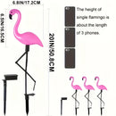 Luces solares para paisajes exteriores, estatuas de flamencos rosados para jardín con iluminación LED - duraderas y hechas de plástico, ideales para caminos de flores, céspedes y decoraciones de Halloween y Pascua
