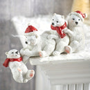1 pza. Figura de resina de oso polar, decoración temática de temporada para diferentes tipos de habitaciones, ideal para Navidad, Halloween, exhibición en interiores y exteriores, no requiere electricidad