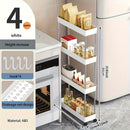 Carrito de almacenamiento rodante de 4 niveles con ruedas, drenaje hueco, estantes de metal delgados, organizador móvil para cocina, baño, habitación de lavandería - Negro, capacidad para 20 personas, carrito de almacenamiento de cocina