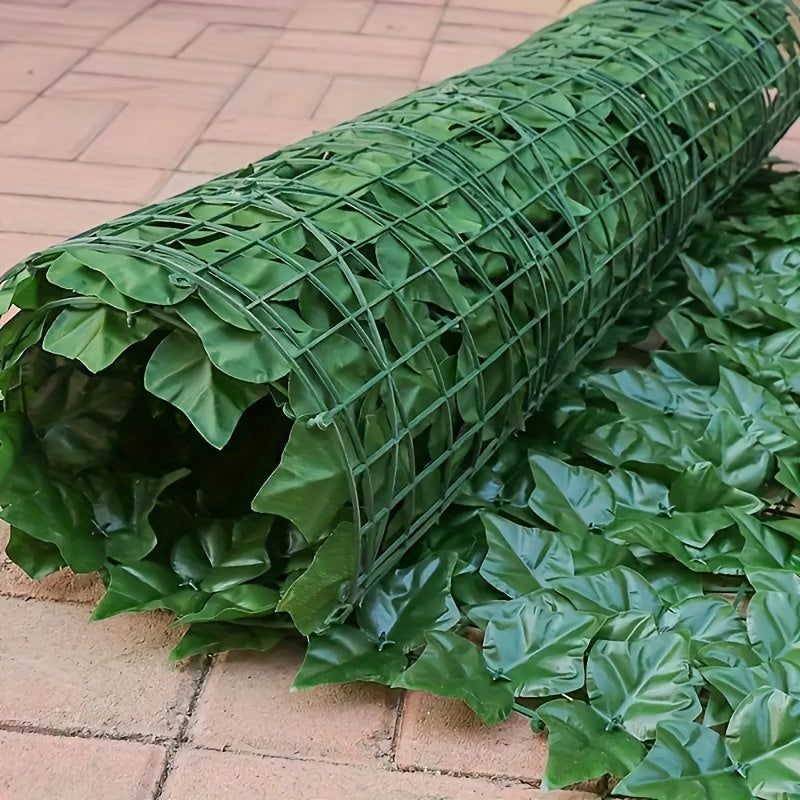 1 Rollo de Hiedra Artificial para Pantalla de Privacidad - Panel de Pared de Vegetación Falsa para Jardín Exterior, Decoración del Hogar y Habitaciones | Perfecto para Navidad y Espacios Estéticos