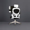 Silla ejecutiva para hogar y oficina con marco ajustable, inclinación manual, malla cómoda y transpirable, sin cojín, base giratoria de 360° con 5 ruedas disponibles en 3 colores.