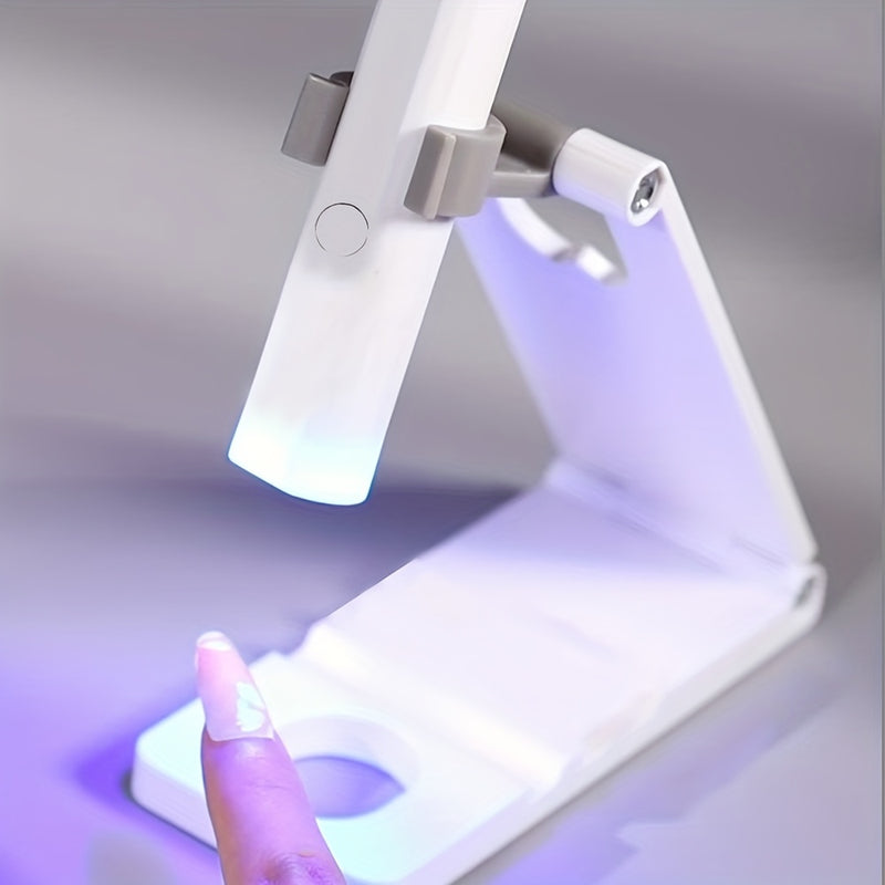 Linterna para Uñas, Soporte Ajustable con Lámpara de Uñas Recargable USB - Con Pantalla de Temperatura, Secador Rápido y Portátil, Mini, Accesorios para Manicura en Casa o Salón, Regalo Ideal para Mujeres