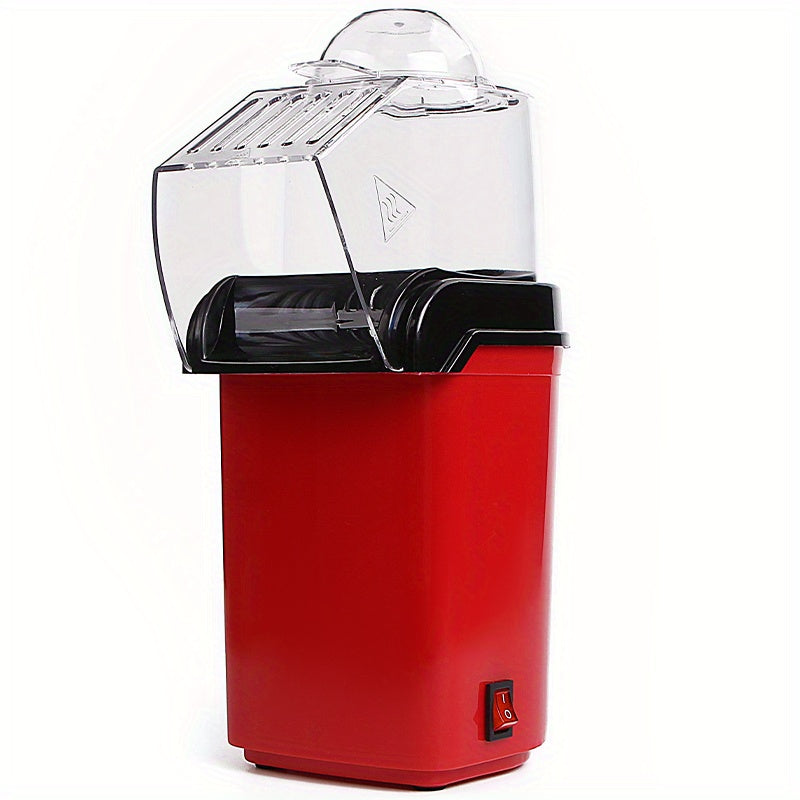 Fabricante de palomitas de maíz mini automático, calentamiento por turbina de aire caliente de plástico, fabricante de palomitas de maíz eléctrico para uso doméstico, operación de un solo toque, no se requiere aceite, se ajusta a enchufes de EE. UU., sum