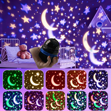 Proyector de estrellas, para proyector de galaxia, luz nocturna, habitación de juegos, cine en casa, techo, decoración de habitaciones, regalo de Navidad, camping, decoración de bodas, Halloween, Navidad, sin control remoto, sin batería, regalo perfecto