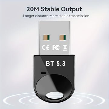 Adaptador de red inalámbrica USB BT 5.3, receptor de dongle inalámbrico USB, compatible con varios dispositivos como computadoras, auriculares, teclados, ratones y altavoces. Soporta Plug-and-Play para Windows 11/10/8.1 y es automáticamente compatible co