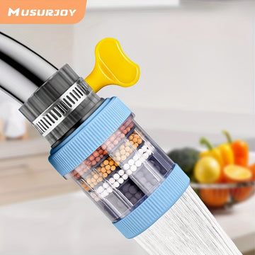 1 filtro de agua para grifo MUSURJOY con carbón activado, elimina cloro, flúor y metales pesados, filtro de agua plástico para cocina y baño en el hogar, no requiere electricidad, regalo para San Valentín, Pascua o regreso a clases, filtro para grifo de