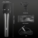 Nuevo micrófono inalámbrico E845, Micrófono profesional con conector de 6,35 mm, ideal para karaoke, transmisión en vivo, estudio de grabación de voz, sonido de alta fidelidad, diseño de metal elegante, compatibilidad plug & play