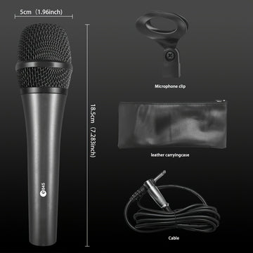 Nuevo micrófono inalámbrico E845, Micrófono profesional con conector de 6,35 mm, ideal para karaoke, transmisión en vivo, estudio de grabación de voz, sonido de alta fidelidad, diseño de metal elegante, compatibilidad plug & play
