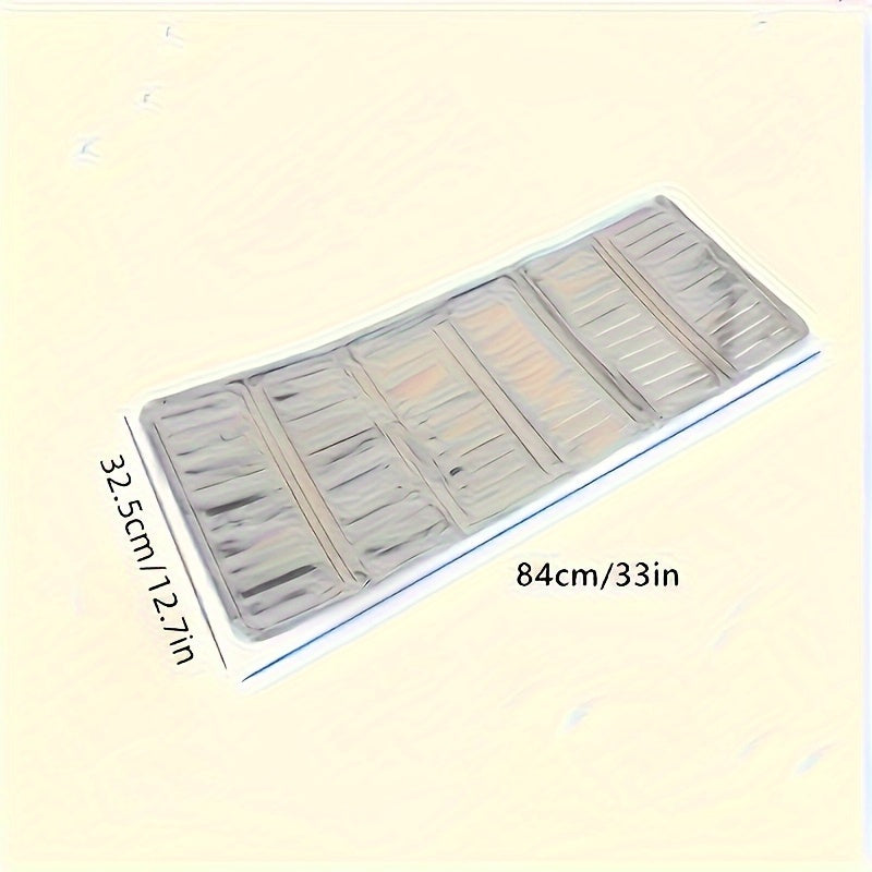 Tapete de Aluminio Resistente para Estufa - Diseño Triple Plegable, Protector Anti-Salpicaduras Antiadherente, Resiste Calor hasta 450°F (Compatible con Cocinas a Gas/Eléctricas e Inducción), Ahorra Espacio en la Encimera, Acabado Metálico Elegante y Sup