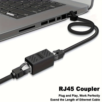 Extensor de Conector Ethernet Hembra a Hembra - Cable RJ45, Alimentado por USB, Compatible con Cat5/Cat6/Cat6a/Cobre, para Switches de Red, Routers, Servidores - Uso Industrial/Residencial/Occupacional, Extensor y Receptor de Internet para Hogar, Conexió