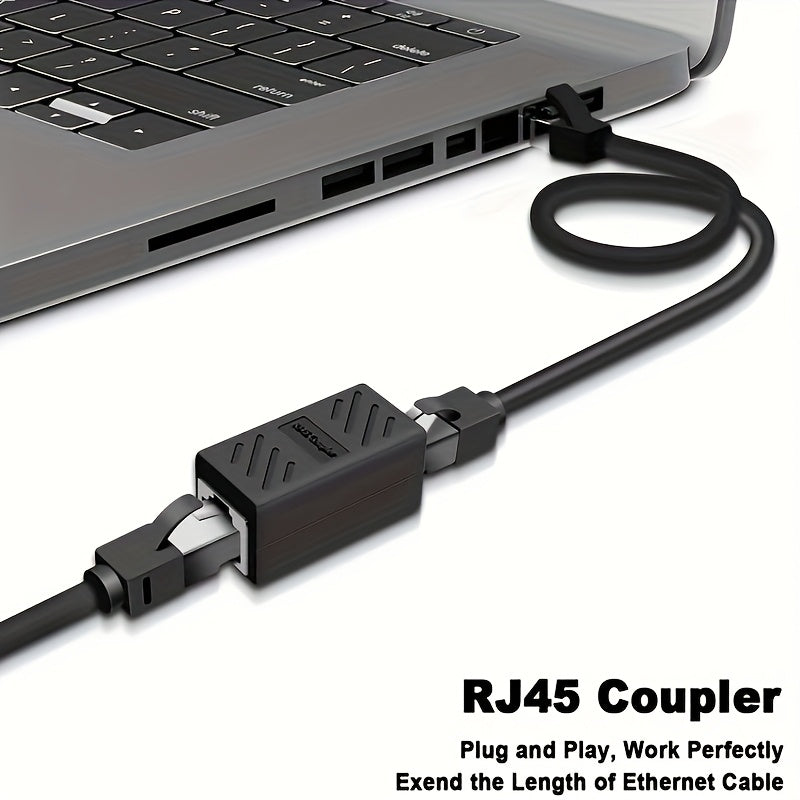 Extensor de Conector Ethernet Hembra a Hembra - Cable RJ45, Alimentado por USB, Compatible con Cat5/Cat6/Cat6a/Cobre, para Switches de Red, Routers, Servidores - Uso Industrial/Residencial/Occupacional, Extensor y Receptor de Internet para Hogar, Conexió