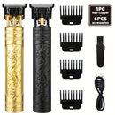 Kit profesional de cortapelos y recortador de barba, inalámbrico con carga USB, hojas afiladas y 4 peines indicadores para el cuidado masculino