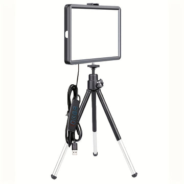 1 Paquete De Luz De Relleno De 6 Pulgadas Con Soporte De Trípode Telescópico De Dos Secciones, Lámpara De Relleno De Panel De Video LED Para Foto De Cámara, Iluminación Para Transmisión En Vivo, Estudio Fotográfico, Maquillaje, Reunión, Selfie, Fotografí