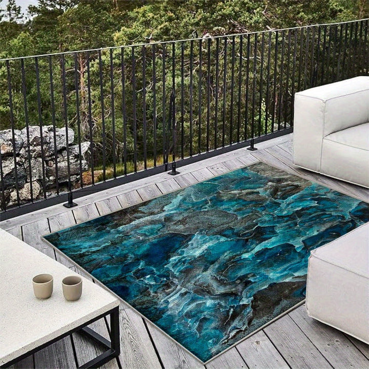 Veludo / 852 gramos / metro cuadrado Alfombra de césped para exteriores para camping, alfombra de suelo de crema antideslizante, comienzo de un estilo de vida de lujo francés, alfombra de gradiente de veludo de lujo con respaldo antideslizante - Lavable