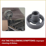 Pack de 4/8 Ruedas de Repuesto para Estante de Lavavajillas - Ruedas Inferiores de Plástico Duradero y Rodante Suave Negras para Reparación de Estantes (WD12X10231, 1263942, AP3994981, PS1481883), Accesorios para Electrodomésticos, Textura Estriada Antid