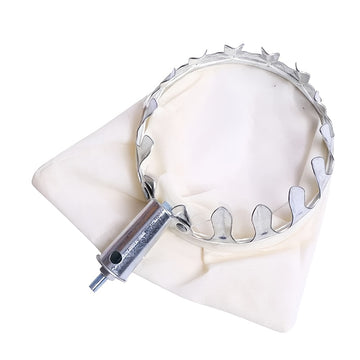 Varita de recolección de frutas con mango telescópico - Metal y tela, no necesita electricidad, perfecta para alcanzar ramas altas, herramienta de recolección de frutas | Varita con mango telescópico | Mango metálico duradero, recolección de frutas