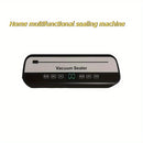 Máquina de sellado multifuncional para el hogar, sellador de alimentos negro simple y elegante, sella alimentos secos y húmedos, polvo de condimento, adecuado para varios escenarios, pequeño regalo de cocina.