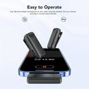 Microfono sin varillas Inteligente con Cancelación de Ruido 2.4Ghz Beebop, Diseño Antiviento y Pantalla Digital, Incluye Estuche de Carga (2 Unidades), Ideal para Vlogging, Reuniones, Aprendizaje y Grabación de Videos Cortos