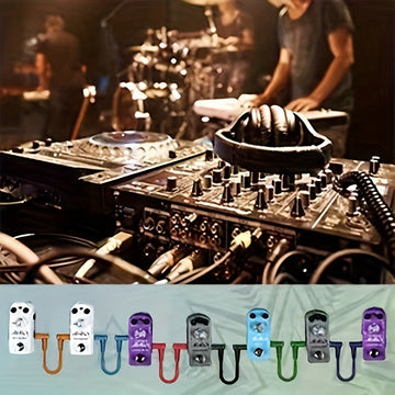 Cable de conexión para guitarra LUTREE de 6.35 pulgadas con conectores TS de 1/4", ideal para efectos de audio y pedales de guitarra, diseño redondo, construcción duradera