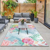 Alfombra de exterior de lujo de siete ciervos, suave, lavable a máquina, antideslizante, diseño geométrico abstracto moderno en beige y marrón, ideal para patio, camping y decoración de patio trasero, disponibles en varios tamaños, colchoneta de camping