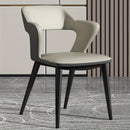 Silla de comedor de cuero negro inspirada en Francia, 1 pieza, con cojín de esponja - Marco de metal moderno, diseño hueco elegante para el hogar, restaurantes, cafeterías y eventos de estilo occidental, muebles de comedor, estilo contemporáneo chic, art