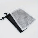 Bolsa de Almacenamiento con Cordón para Juguetes de Playa, Organizador de Baño, Bolsa de Malla Utilitaria Negra para Gafas de Buceo y Más – Tu Ayudante del Hogar