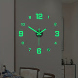 Reloj de pared digital 3D moderno NONZHU, pantalla grande luminosa, funcionamiento silencioso, ideal para sala y dormitorio (el estilo luminoso solo emite luz en ambientes oscuros), perfecto para Navidad