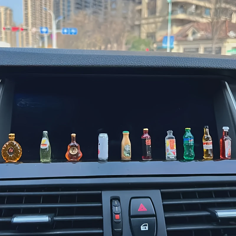 50 piezas de miniaturas de personajes de botellas de vino de resina mixta, plástico, para interiores y exteriores, varios tipos de habitaciones, no requiere electricidad, como decoración de automóviles, regalo ideal.