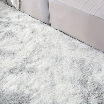 1pc Alfombra de Área Suave y Esponjosa en Forma de Rectángulo, Alfombra de Habitación Plush, Alfombra de Piso Gruesa Antideslizante, Tamaño Sala de Estar, Hecha a Máquina con Fibra de Poliéster, Pila Baja, Lavable, Uso Interior