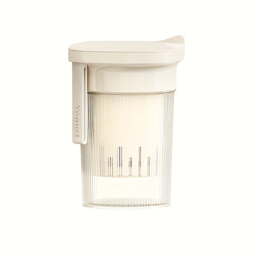 1pc Colador para Yogur Griego de Alta Resistencia con Tela Filtro - Herramienta Manual No Eléctrica para Yogur Casero, Queso y Leche de Soya, Paneer - Diseño Fácil de Limpiar, Organizador Compacto para Encimera - Ideal para Hogar, Dormitorio u Oficina -