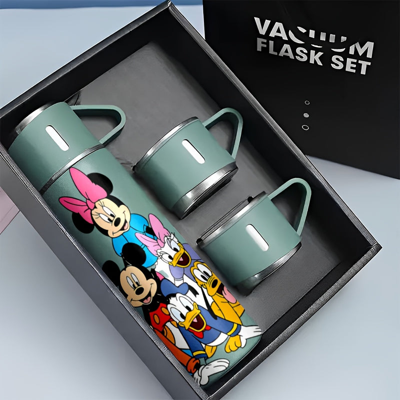 Juego de Taza Térmica de 17oz con Diseño de Mickey Mouse y Minnie Mouse de Disney, Botella Aislada al Vacío de Acero Inoxidable para Café Caliente y Frío, Termo para Agua Suministros Escolares Regreso a Clases LHB03191