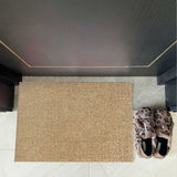 1pc Alfombra Extra Larga para Pasillo - Textura de Jute 100% Poliéster, Duradera y Lavable a Máquina, Gran Alfombra Rectangular para Sala, Cocina, Dormitorio o Entrada - Marrón, Apariencia de Fibra Natural, Tela Resistente al Desgaste, Alfombra Texturiza