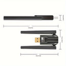 Adaptador de Red con Doble Antena USB BT5.4 de Larga Distancia, Dongle USB Receptor de Larga Distancia para PC/Auriculares/Tarjeta y muchos otros dispositivos BT, solo compatible con Windows 11/10/8.1 Plug and Play, soporta conectar hasta 7 dispositivos