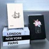 3 piezas de lujo de moda, libro, diseño de espinas negras y blancas, elegante, para el hogar, oficina, decoración de mesa de café, acento de sala de estar, decoración de estantería, decoración de estantería