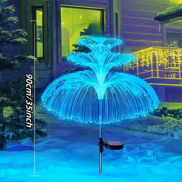 Lámpara Sol de Medusa con Luz LED para Exteriores, Luces Decorativas de Jardín Impermeables IP65, Diseño de Medusa Regalo Festivo