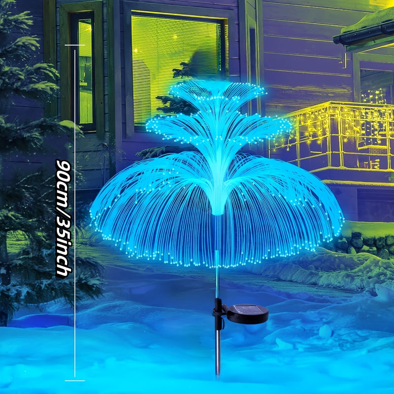 Lámpara Sol de Medusa con Luz LED para Exteriores, Luces Decorativas de Jardín Impermeables IP65, Diseño de Medusa Regalo Festivo