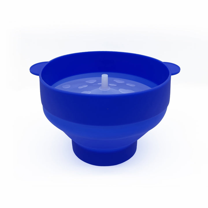 1set Cubo de Palomitas de Maíz de Silicona Plegable para Microondas, Juego de Máquina de Palomitas de Maíz, Tazón de Palomitas de Maíz de Silicona Plegable, Tazón de Palomitas de Maíz de Aire Caliente con Tapa