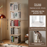 Estante giratorio de 5 niveles, estante giratorio de 360°, estante móvil de almacenamiento de pie, almacenamiento de documentos de estudio, suministros de oficina, estante multifuncional de almacenamiento de libros para sala de estar y dormitorio