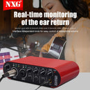Interfaz de audio USB NXG de 24 bits/192 kHz, potencia fantasma, plug-and-play para grabación en computadora, podcasting y transmisión, sin ruido, para creadores de contenido, músicos, compatible con laptops, alimentado por USB, tensión máxima de 36 V