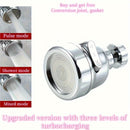 Cabeza de ducha mezcladora de 3 modos en acabado cromado, con 1 conector multifuncional - Pulverizador giratorio 360° para grifo, sin necesidad de electricidad, ideal para aireadores de cocina y baño, reemplazo de sistema de ducha | Construcción duradera