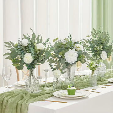 40 piezas de flores artificiales de eugalea y sauce, flores pequeñas con aroma, ideales para bodas de primavera y verano, arreglos florales DIY en jarrones, decoración para el hogar y jardinería