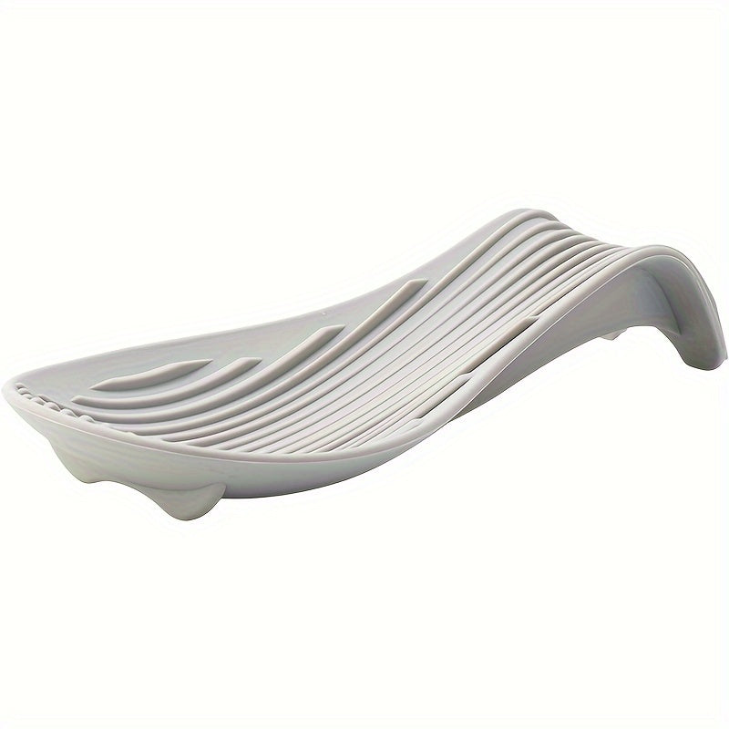 1pc Soporte de Cuchara de Silicona para Estante, Bandeja de Almacenamiento de Cuchara Individual, Platos Multifuncionales de Cocina, Utensilios de Mesa, Herramientas de Cocina, Accesorios de Cocina para Restaurantes