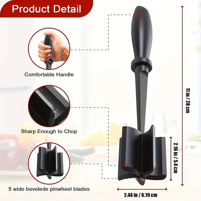 1pc ABERZEY Picadora de Carne de Plástico Resistente al Calor - Trituradora Manual de Carne para Hamburguesas, Molinillo de Carne para Hacer Hamburguesas, Pavo y Más - No Necesita Electricidad