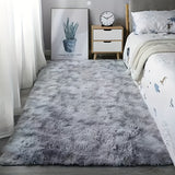 1pc Alfombra de Área Ultra-Suave y Peluda con Base Antideslizante - Poliéster Gris Claro Acogedor, Lavable a Mano, Alfombra de Peluche Rectangular para Decoración de Dormitorio y Sala de Estar, Alfombras para Sala de Estar