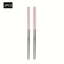 Palillos de Acero Inoxidable en Colores de Frutas Frescas y Macaron, Divididos para Comidas, Cocina de Hogar, Aleación Antideslizante y Antiescaldado, Un Palillo por Persona, Regalo del Día del Padre, Estudiantes, Oficina, Viajes al Aire Libre y Picnic