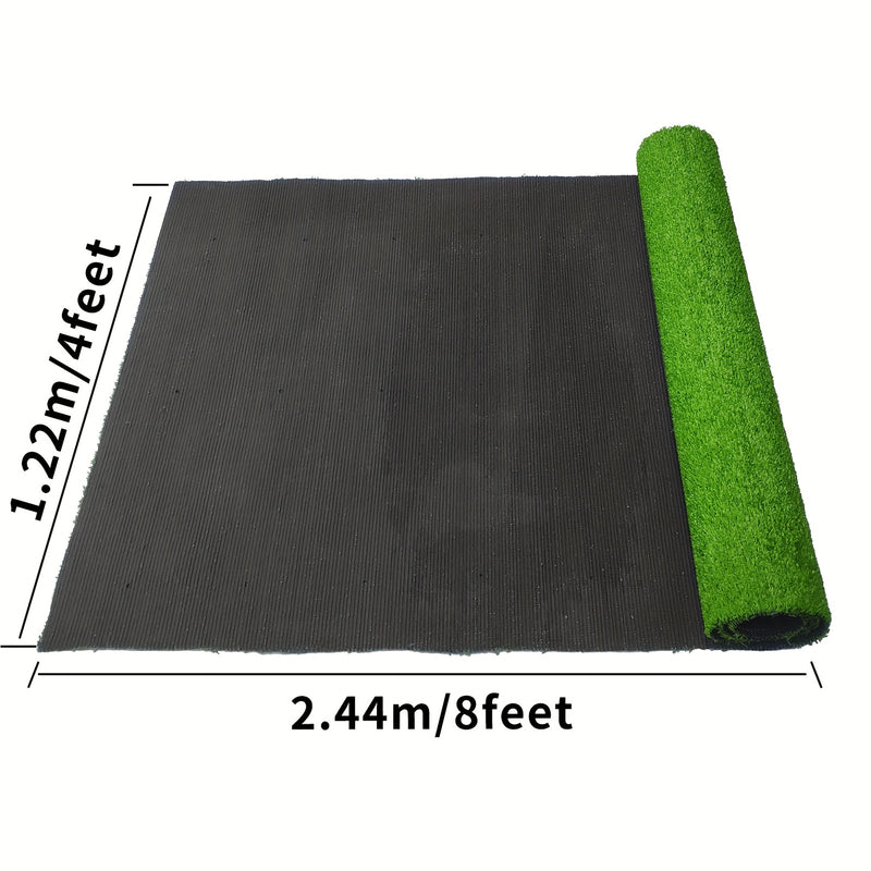 Césped artificial de lujo, 1 pieza de 121.92 cm x 243.84 cm, pasto sintético grueso, ideal para jardín, área de juegos, fiestas, decoración de mesa al aire libre, entrenamiento de mascotas y jardín trasero, perfecto para decoración de Halloween y Navidad