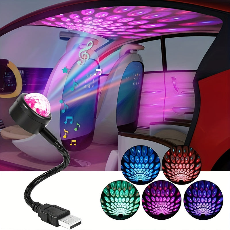 luz LED de proyección con efecto de escenario mágico, ritmo musical USB, Lámpara para fiesta, discoteca, escenario, atmósfera romántica, coche, dormitorio y fiesta